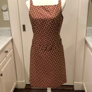 Akris Punto square-neck polka dot sheath dress